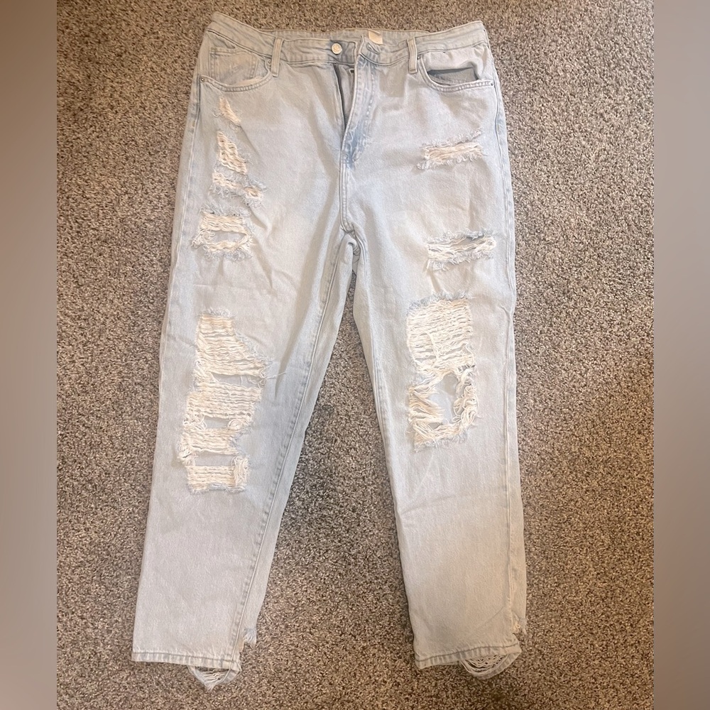H &M blue jeans size 18 .